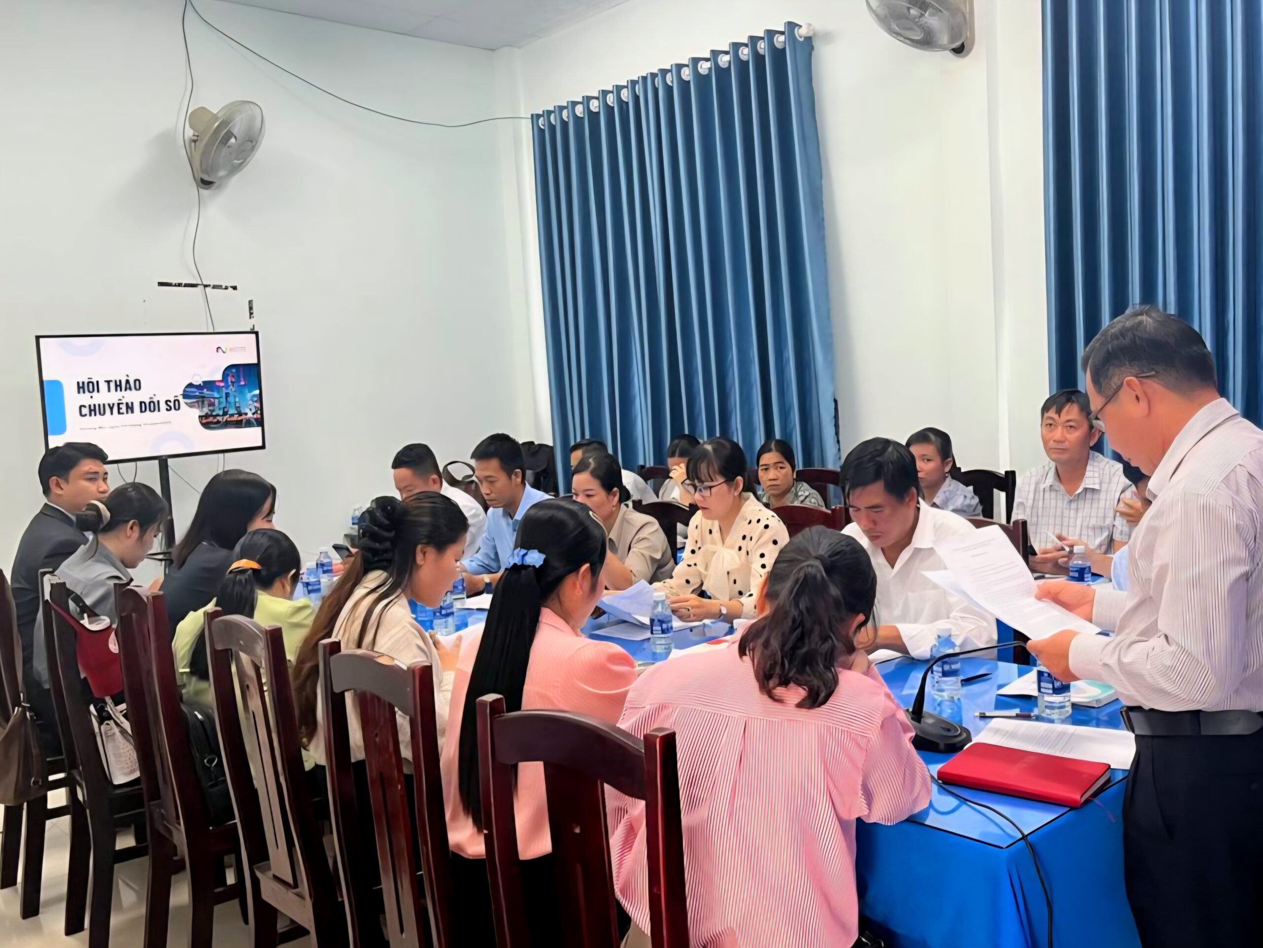 UBND Hương Mỹ triển khai tập huấn chuyển đổi và hệ thống thư viện số